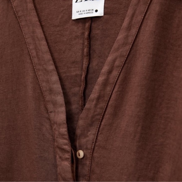 ZARA FULL LENGTH LINEN JUMPSUIT - Picture 4 of 8